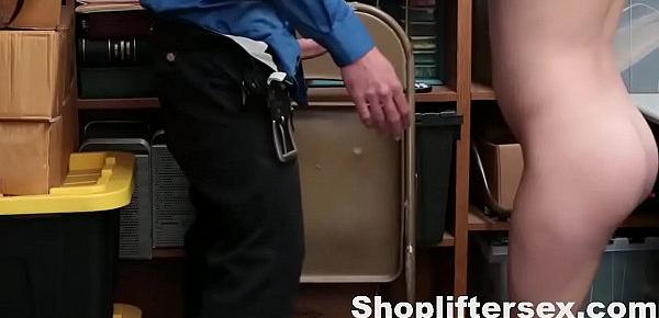  Slutty Teen Tried To Escape Gets Fucked  instead |shopliftersex.com